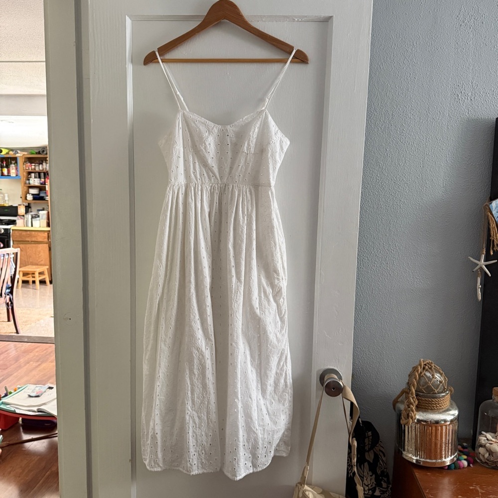 Lace Eyelet Midi Dress